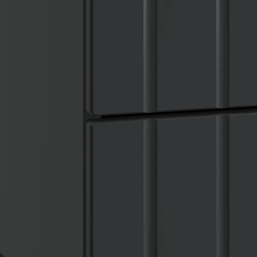 Cabinet de chevet avec tiroir 2 pcs Noir 43 x 34,5 x 49,5 cm - 8