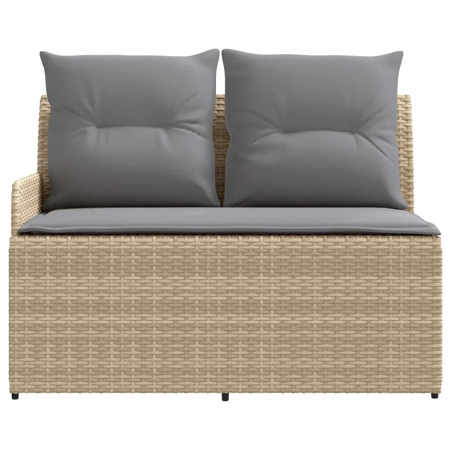 Sofa de jardin avec accoudoirs et sofa d'angle 2 Pièce Rotin PE - 7