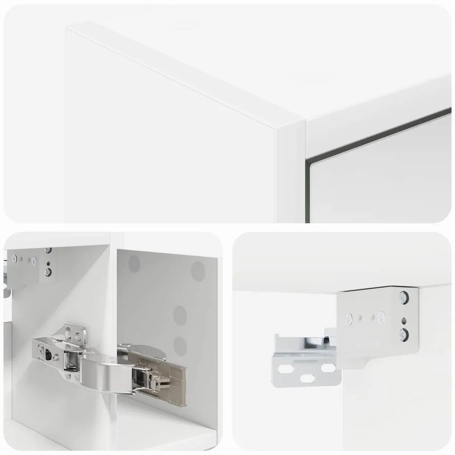 Armoire Miroir de Salle de Bain Blanc 63,5 x 16 x 62,5 cm - 9