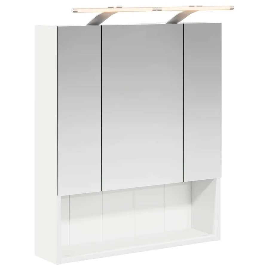 Armoire Miroir de Salle de Bain Blanc 60 x 14.5 x 70 cm - 2
