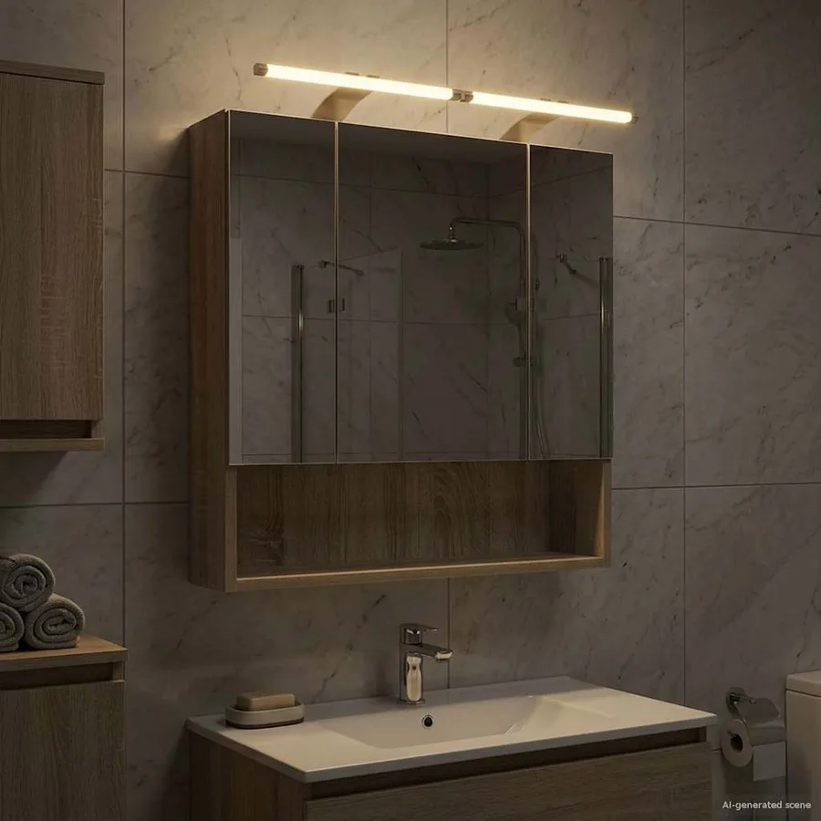 Armoire Miroir de Salle de Bain Chêne Sonoma 60 x 14.5 x 70 cm - 4