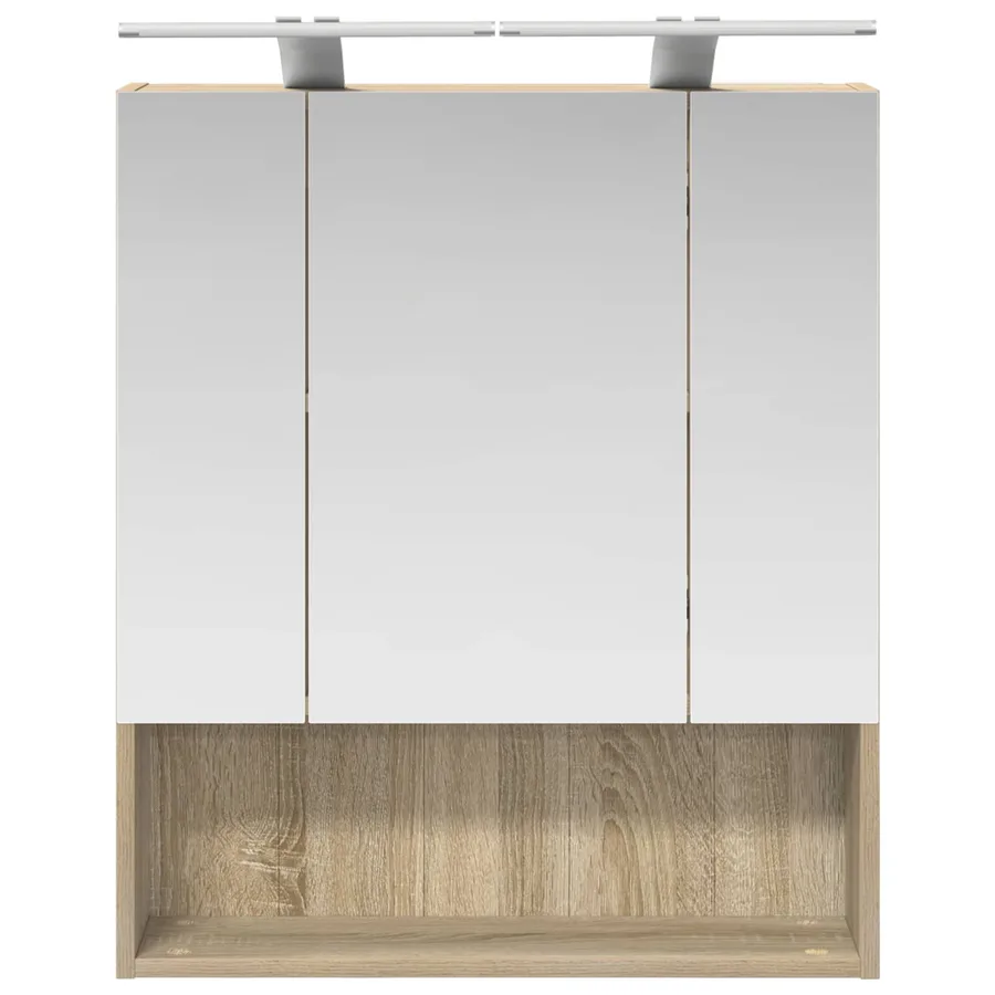 Armoire Miroir de Salle de Bain Chêne Sonoma 60 x 14.5 x 70 cm - 6