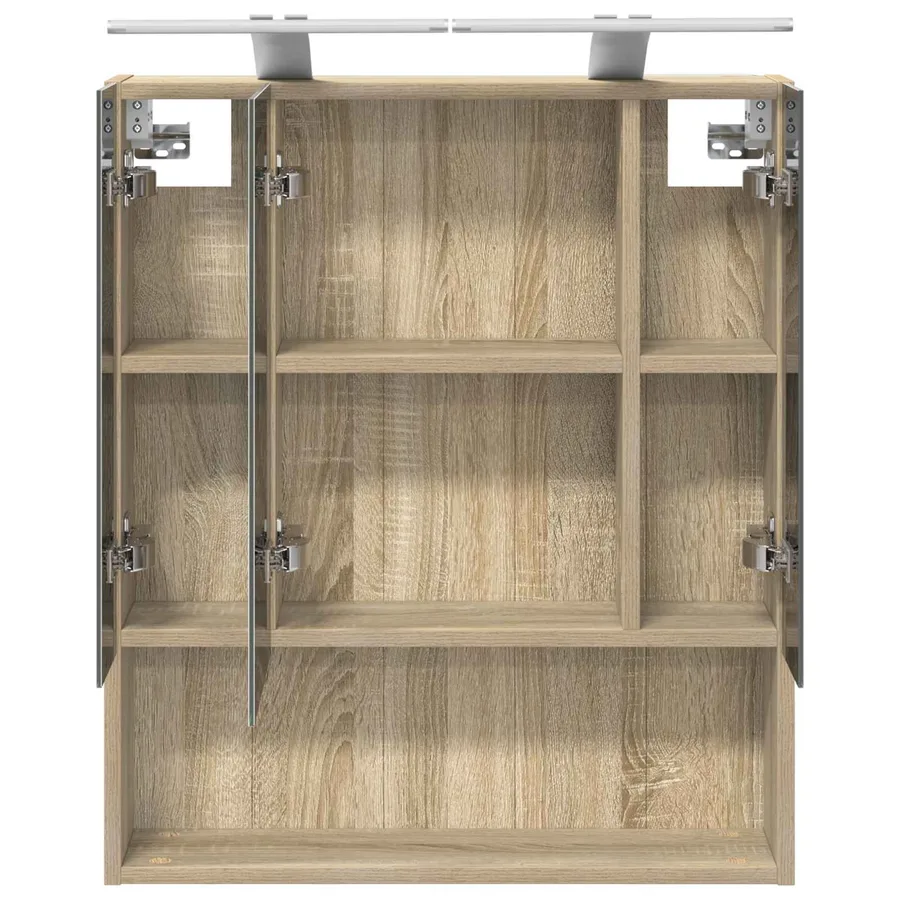 Armoire Miroir de Salle de Bain Chêne Sonoma 60 x 14.5 x 70 cm - 7