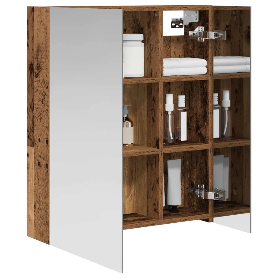 Armoire Miroir de Salle de Bain Bois ancien 60 x 14,5 x 70 cm - 3