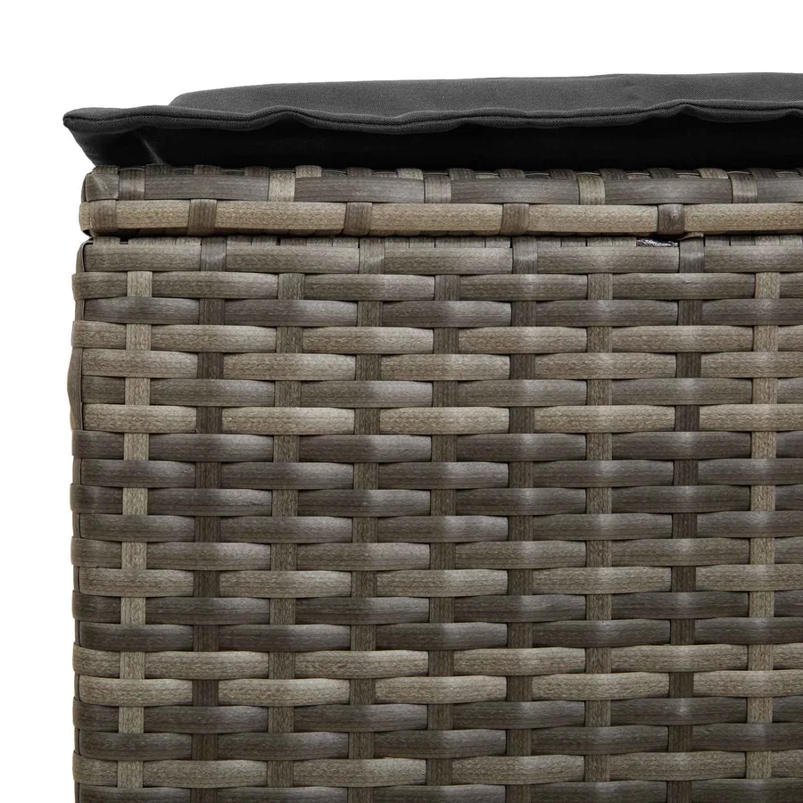 Pouf de Jardin 2 Pièce Gris et Gris foncé 38 x 38 x 45 cm - 7