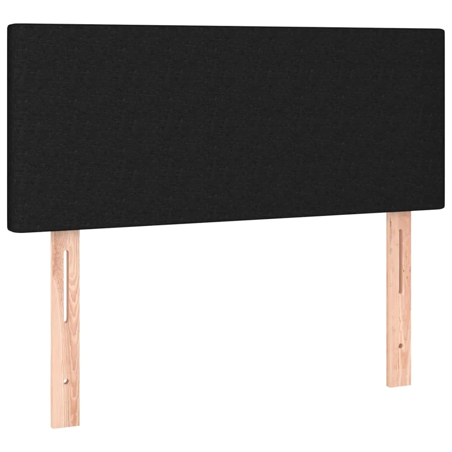 Sommier à lattes de lit avec matelas et LED Noir 90x190cm Tissu - 7