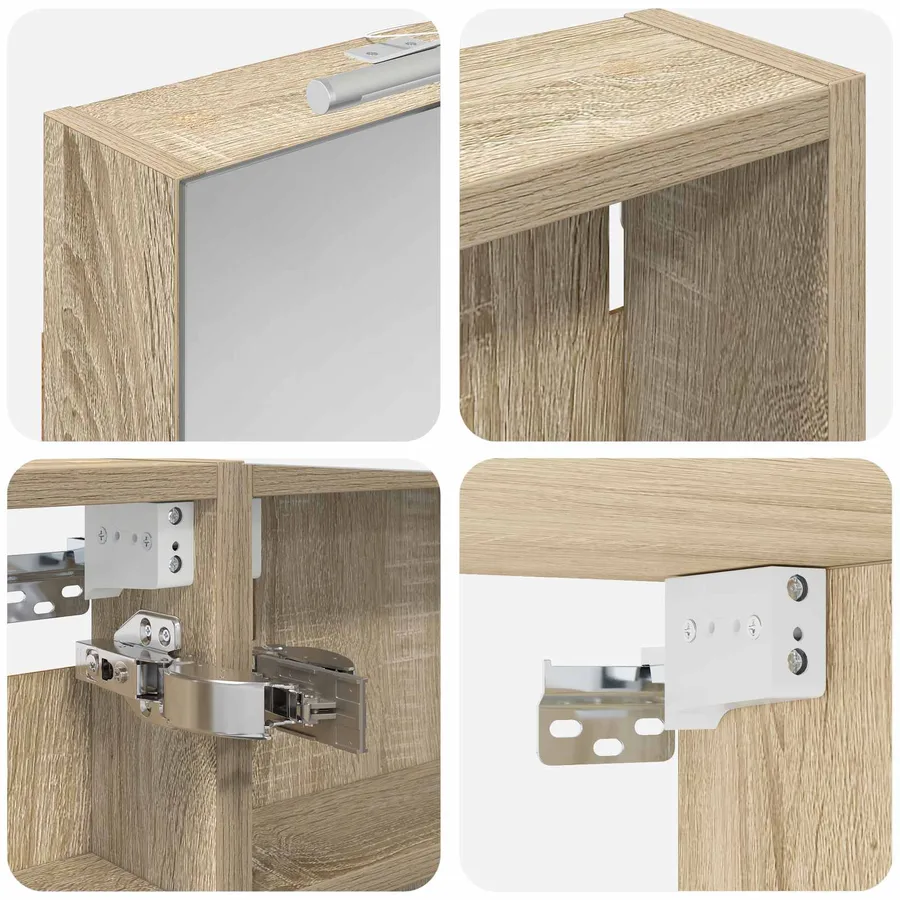 Ensemble de Meubles de Salle de Bain 3 pcs 120 x 10,5 x 60,5 cm - 10