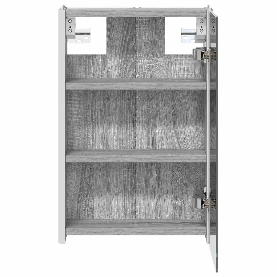 Armoire Miroir de Salle de Bain Gris Sonoma 33 x 11,5 x 50 cm - 7