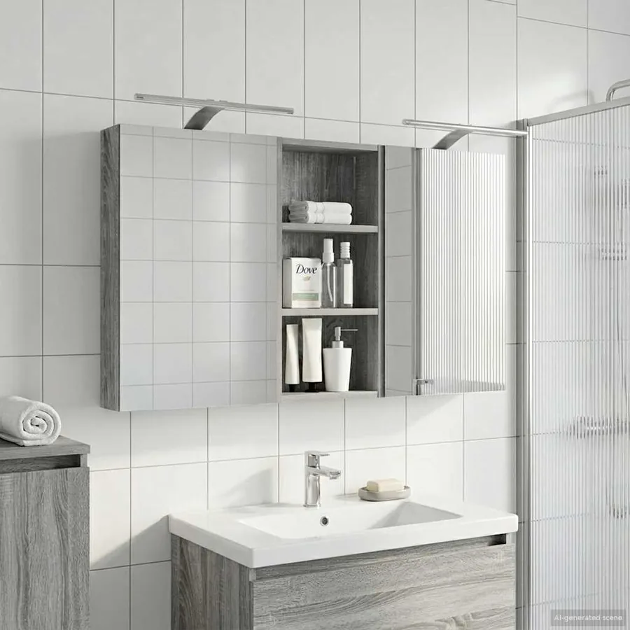 Ensemble de Meubles de Salle de Bain 3 pcs 110 x 10,5 x 60,5 cm