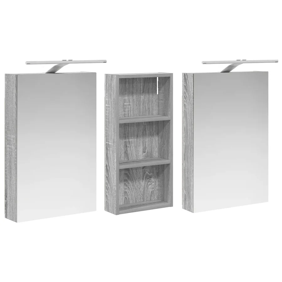 Ensemble de Meubles de Salle de Bain 3 pcs 110 x 10,5 x 60,5 cm - 5
