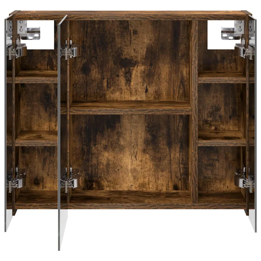 Armoire Miroir de Salle de Bain Chêne fumé 60 x 14,5 x 50 cm - 6