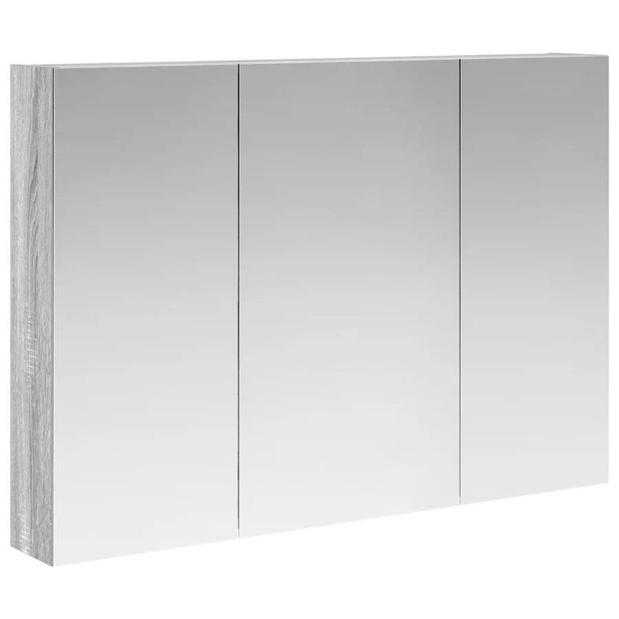 Armoire Miroir de Salle de Bain Gris Sonoma 100 x 14,5 x 70 cm - 2