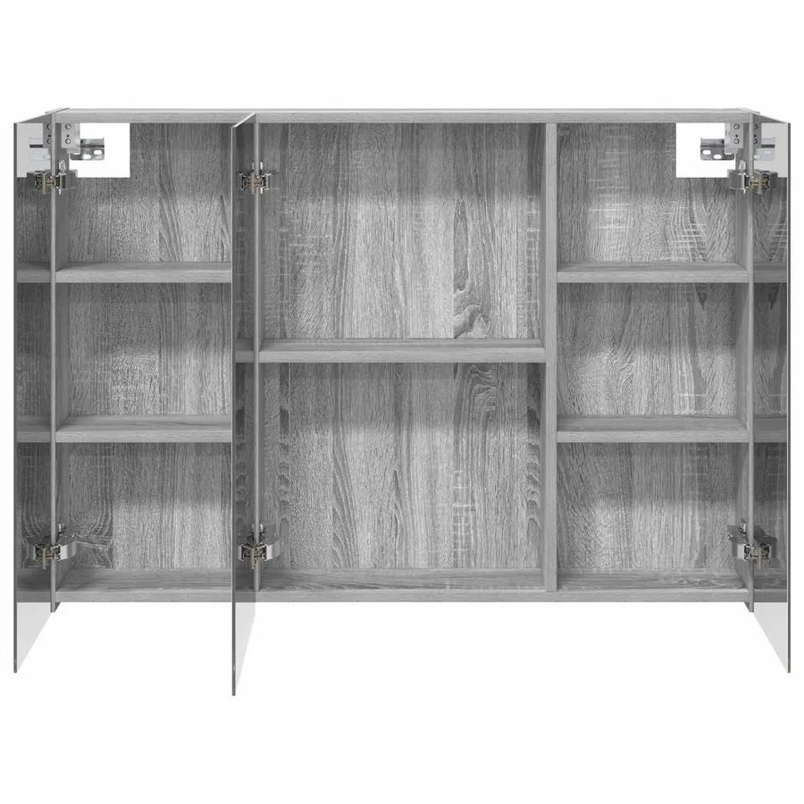 Armoire Miroir de Salle de Bain Gris Sonoma 100 x 14,5 x 70 cm - 6