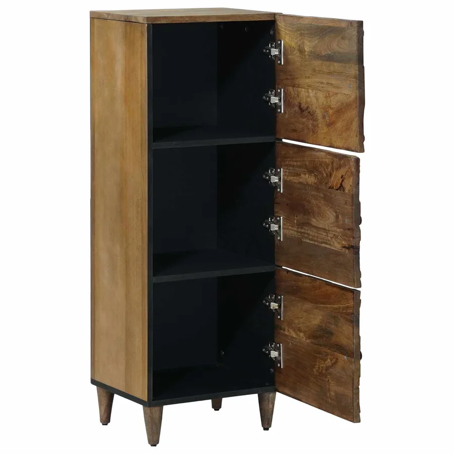 Buffet Haut Marron 40 x 33,5 x 110 cm Bois de mangue massif - 2
