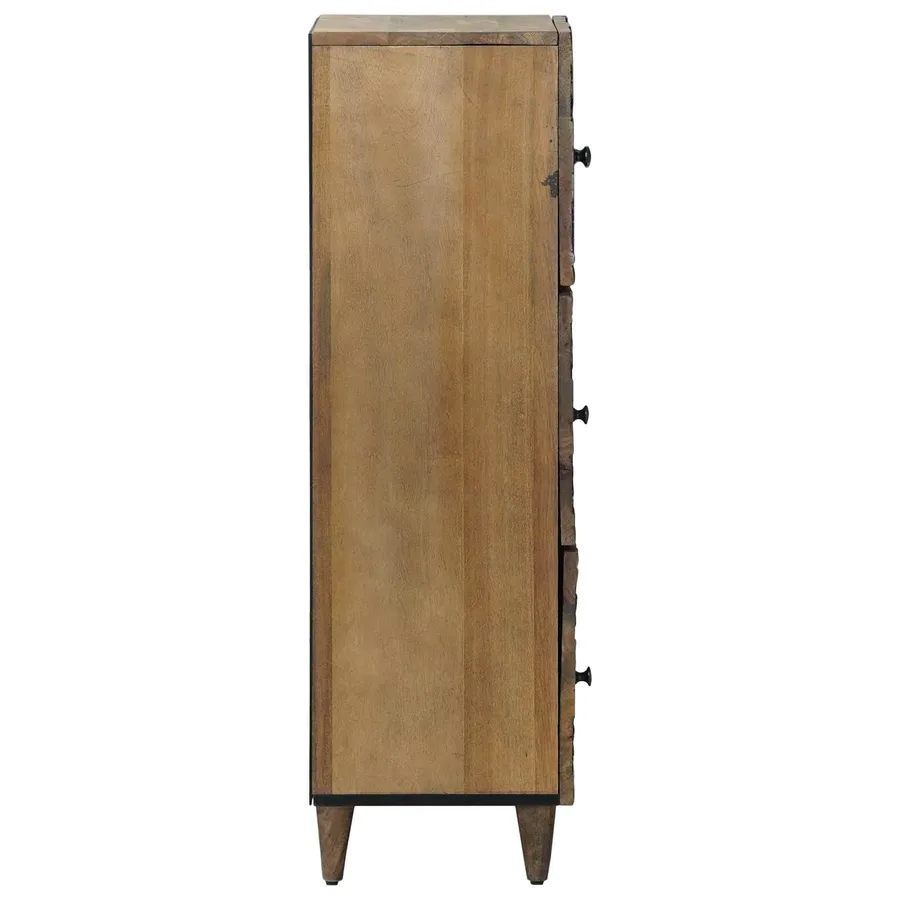 Buffet Haut Marron 40 x 33,5 x 110 cm Bois de mangue massif - 4