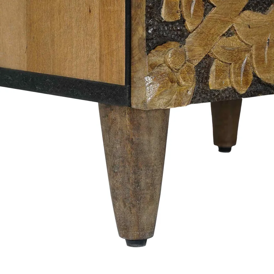 Buffet Haut Marron 40 x 33,5 x 110 cm Bois de mangue massif - 8