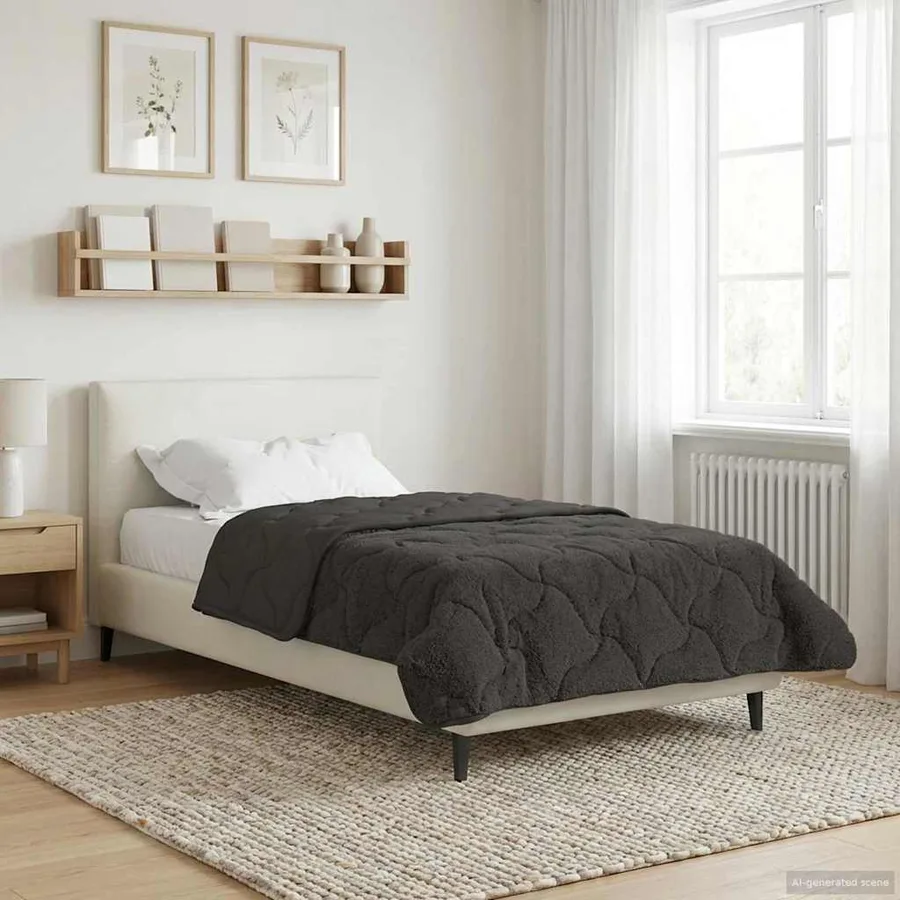 Duvet complet toute l'année Matelassé Anthracite 135 x 200 cm - 4