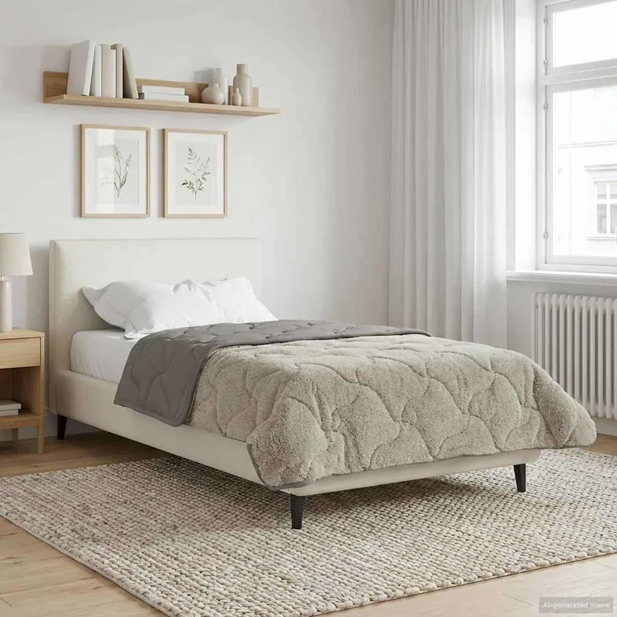 Duvet d'hiver Matelassé Gris clair 140 x 220 cm