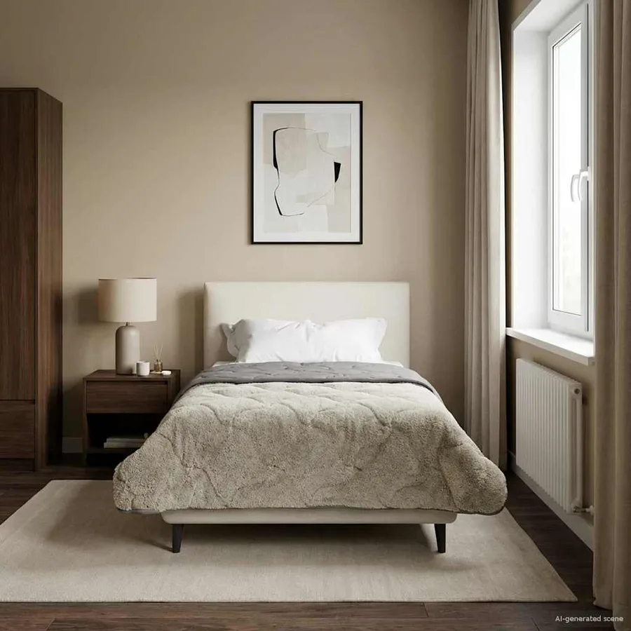 Duvet d'hiver Matelassé Gris clair 140 x 220 cm - 4