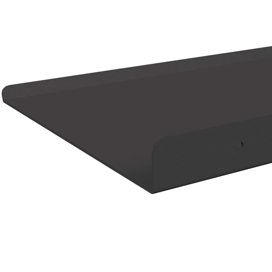 Étagère flottante 4 pcs Noir 80 x 18 x 2,5 cm Acier - 7