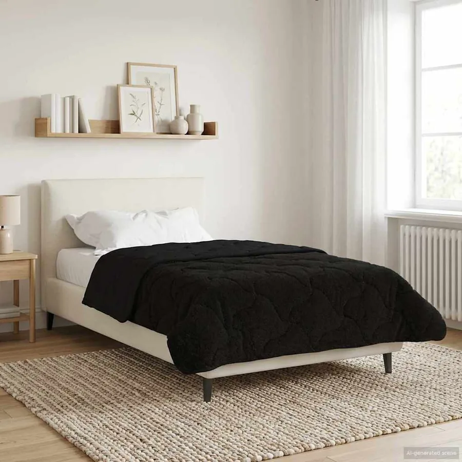 Duvet complet toute l'année Matelassé Noir 155 x 220 cm