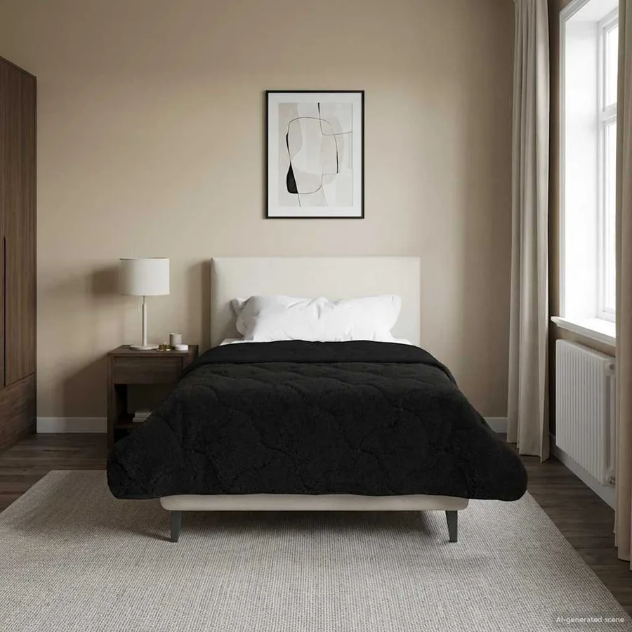 Duvet complet toute l'année Matelassé Noir 155 x 220 cm - 4