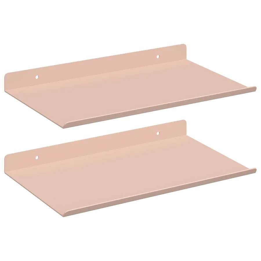 Étagère flottante 2 pcs Rose 30 x 18 x 2,5 cm Acier - 2