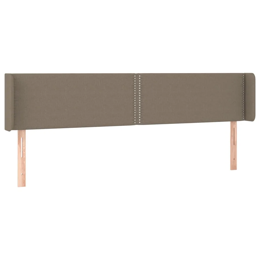 Tête de lit avec oreilles Taupe 183x16x78/88 cm Tissu - 2