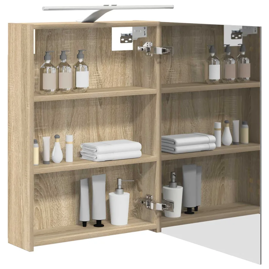 Armoire Miroir de Salle de Bain Chêne Sonoma 50 x 14,5 x 70 cm - 3