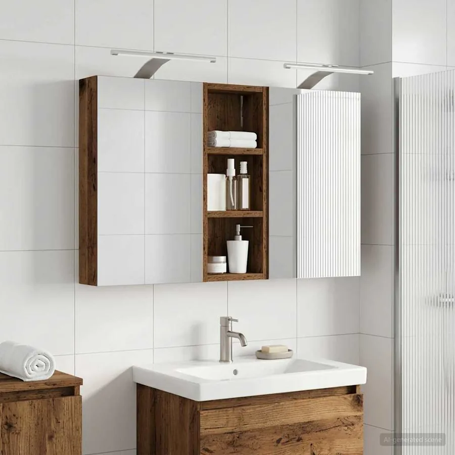 Ensemble de Meubles de Salle de Bain 3 pcs 80 x 10,5 x 50 cm