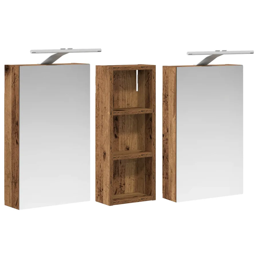Ensemble de Meubles de Salle de Bain 3 pcs 80 x 10,5 x 50 cm - 5