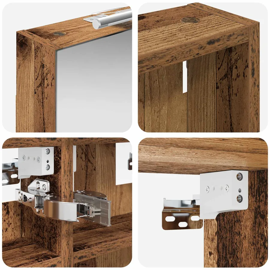 Ensemble de Meubles de Salle de Bain 3 pcs 80 x 10,5 x 50 cm - 8