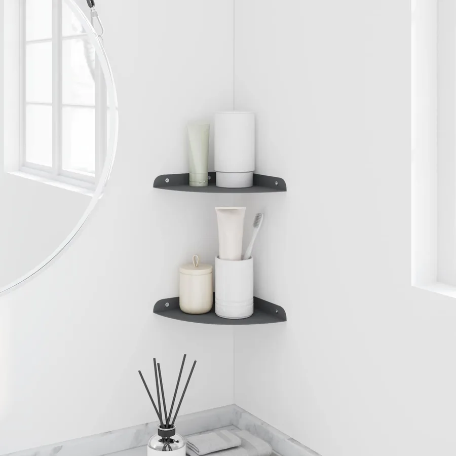 Étagère flottante avec étagère 2 pcs Anthracite 18 x 18 x 2 cm - 4