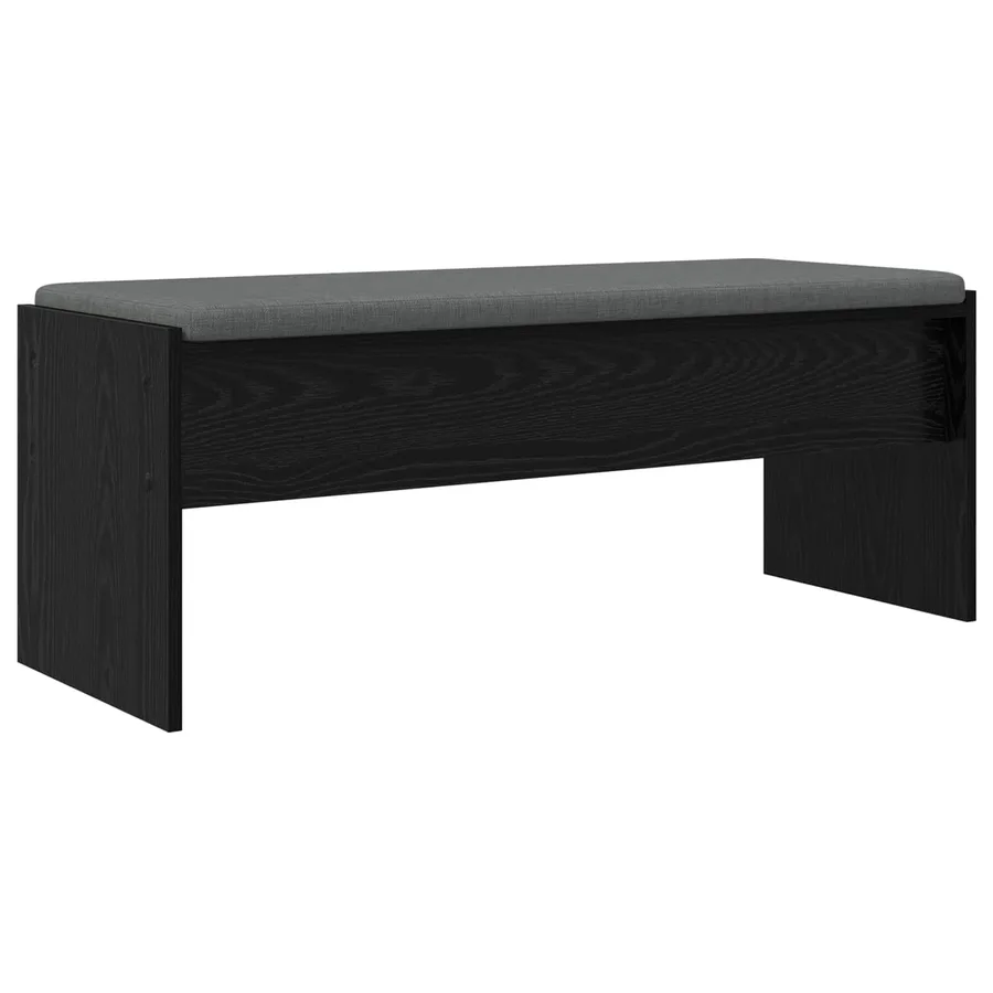 Banc d'entrée avec coussin Chêne noir 103 x 38 x 40 cm - 2
