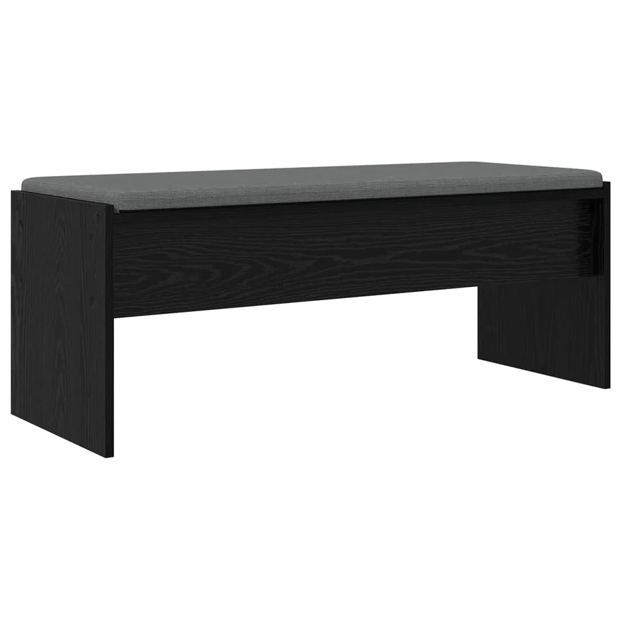 Banc d'entrée avec coussin Chêne noir 103 x 38 x 40 cm - 7