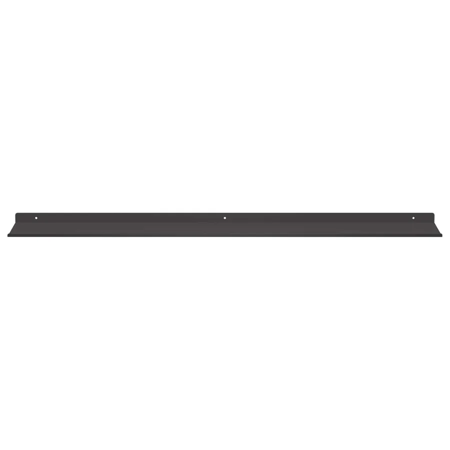 Étagère flottante 2 pcs Noir 100 x 18 x 2,5 cm Acier - 5