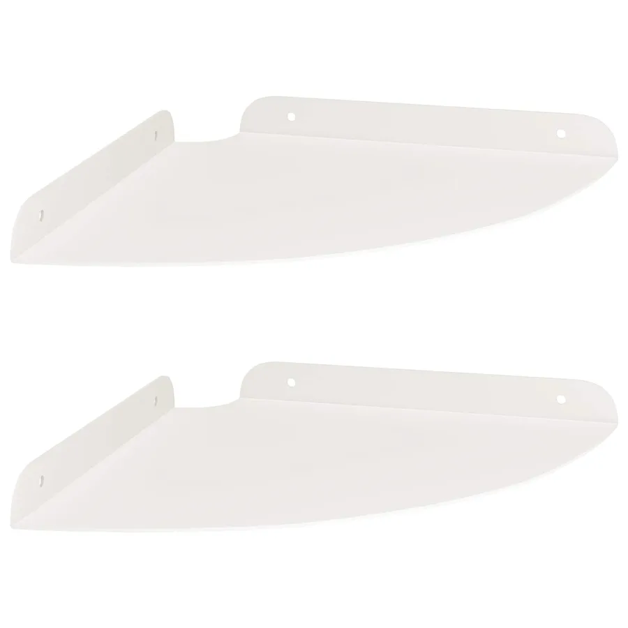 Étagère flottante avec étagère 2 pcs Blanc 24 x 24 x 2 cm - 2