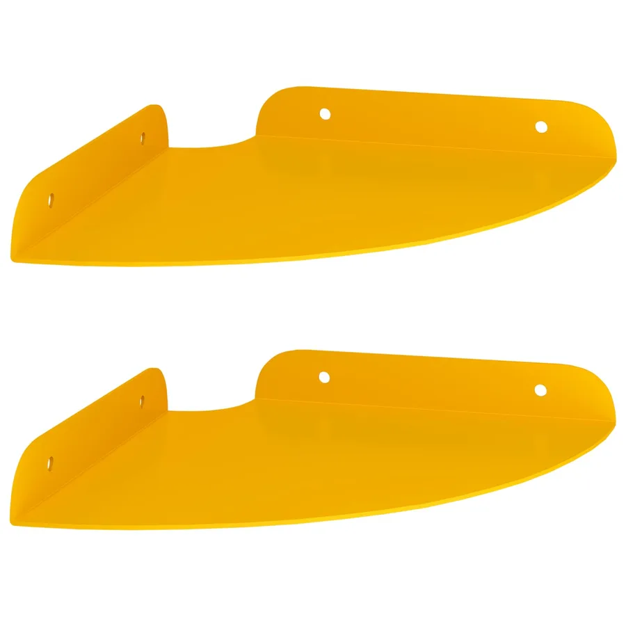 Étagère flottante 2 pcs Jaune moutarde 18 x 18 x 2 cm - 2