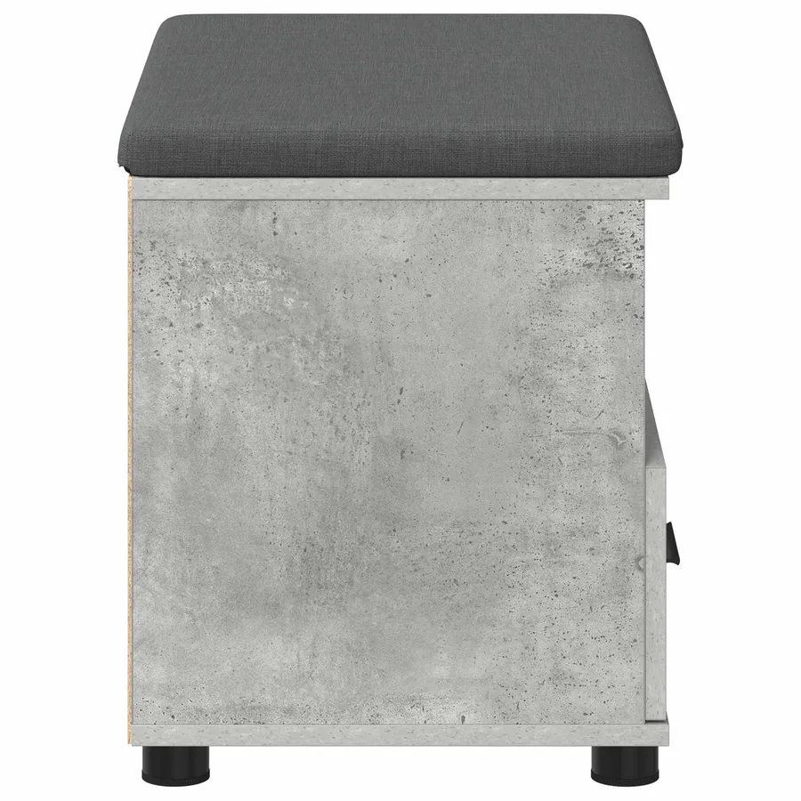 Banc d'entrée avec coussin Gris Béton 60 x 38 x 46 cm - 7