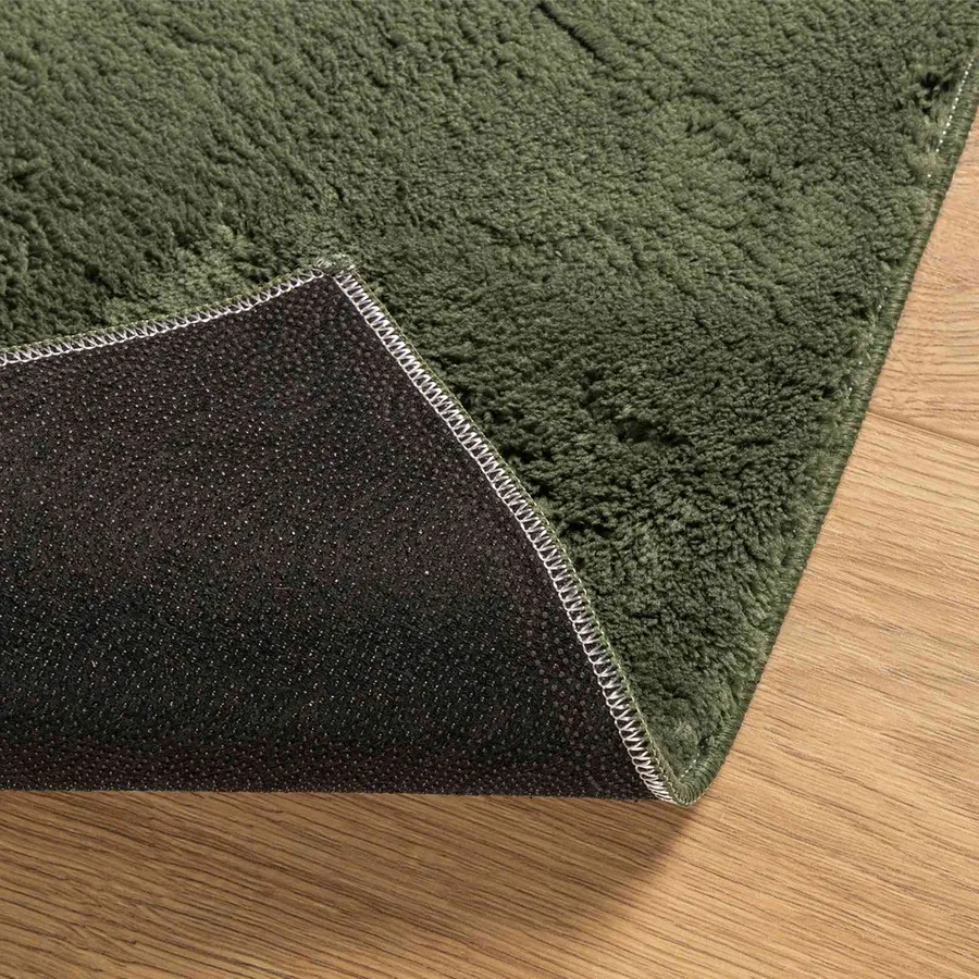 Tapis doux à poils moyens et lavable HUARTE Vert forêt - 4