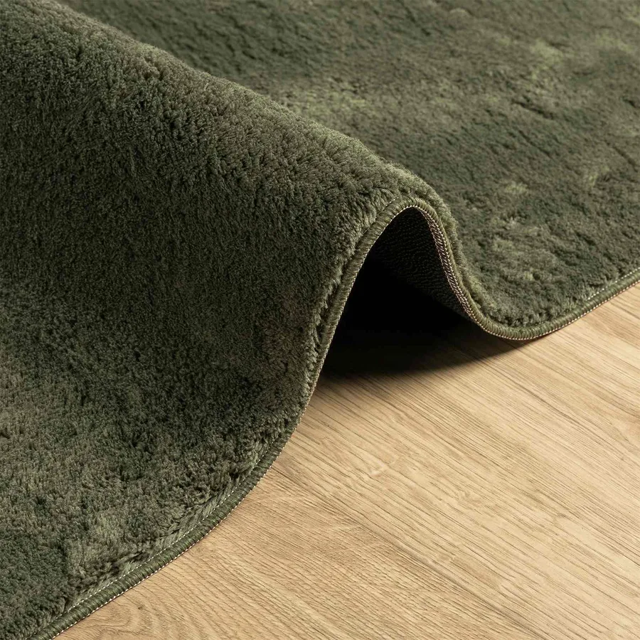 Tapis doux à poils moyens et lavable HUARTE Vert forêt - 6