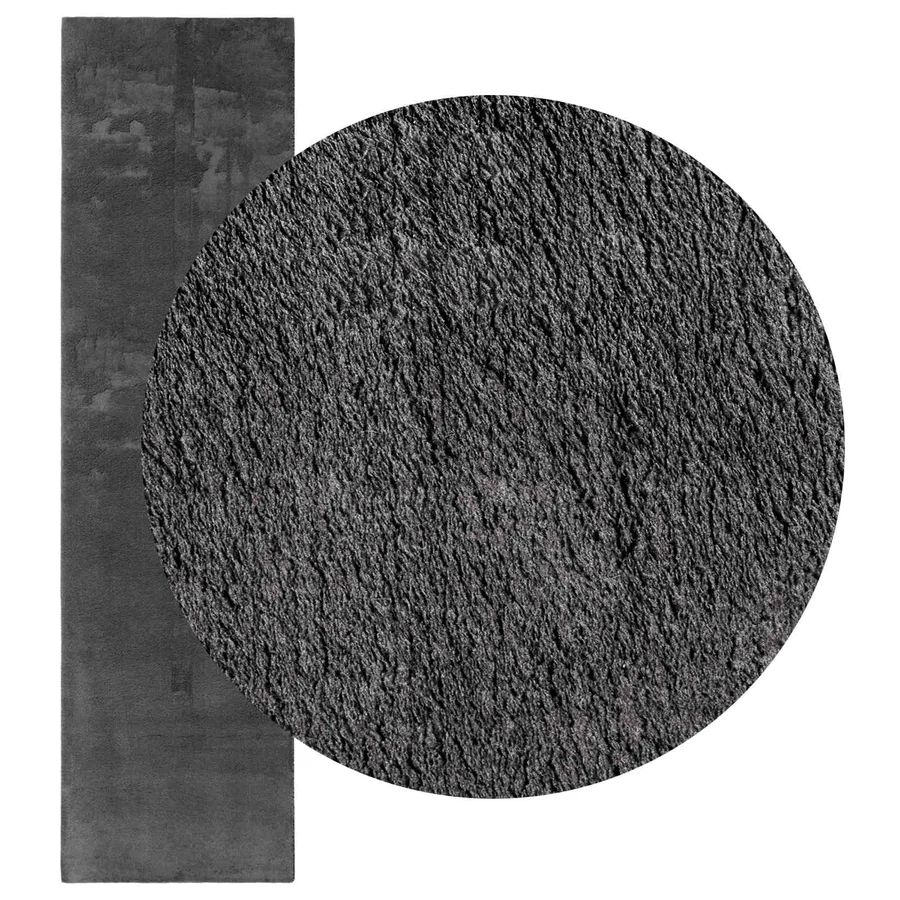 Tapis doux à poils moyens et lavable HUARTE Anthracite - 3