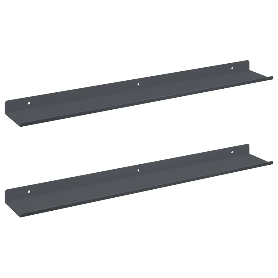 Étagère flottante 2 pcs Anthracite 60 x 8,5 x 2,5 cm Acier - 2