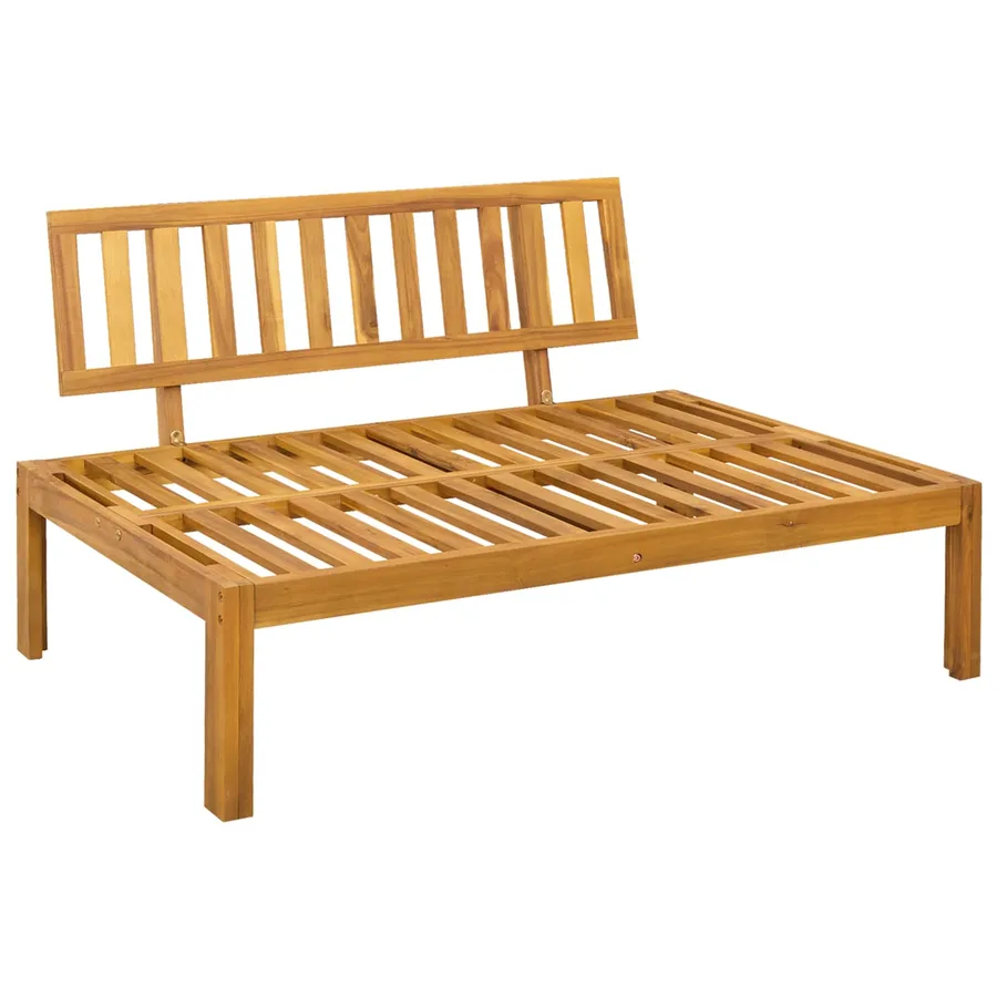 Unité de canapé du milieu 2 pc Blanc Naturel et Crème - 5