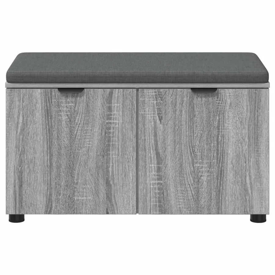 Banc d'entrée avec coussin Gris Sonoma 80 x 38 x 46 cm - 6