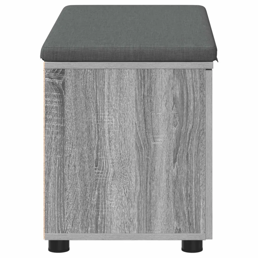 Banc d'entrée avec coussin Gris Sonoma 80 x 38 x 46 cm - 7