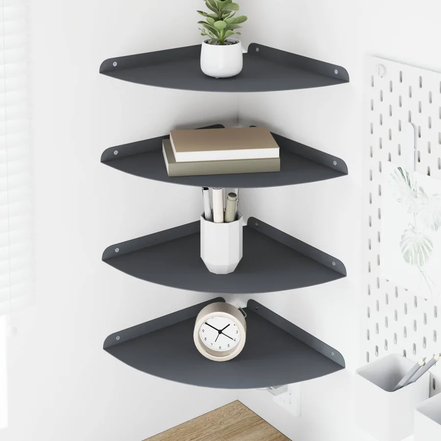 Étagère flottante avec étagère 4 pcs Anthracite 30 x 30 x 2 cm