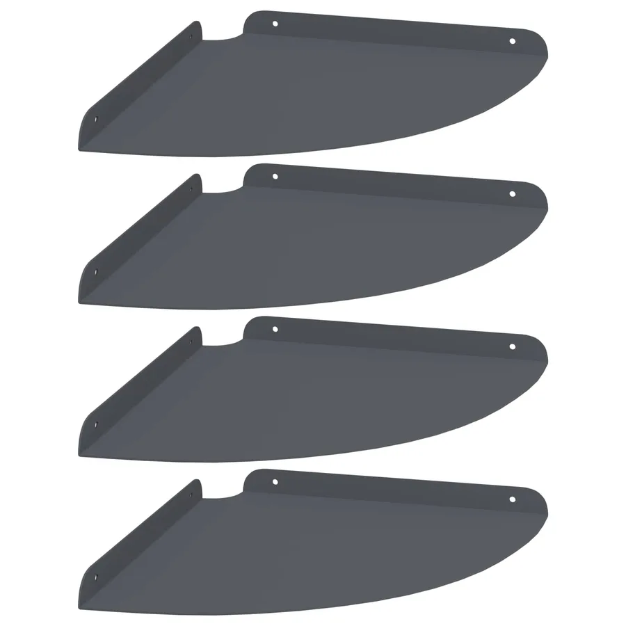 Étagère flottante avec étagère 4 pcs Anthracite 30 x 30 x 2 cm - 2