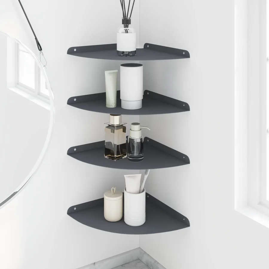 Étagère flottante avec étagère 4 pcs Anthracite 30 x 30 x 2 cm - 4