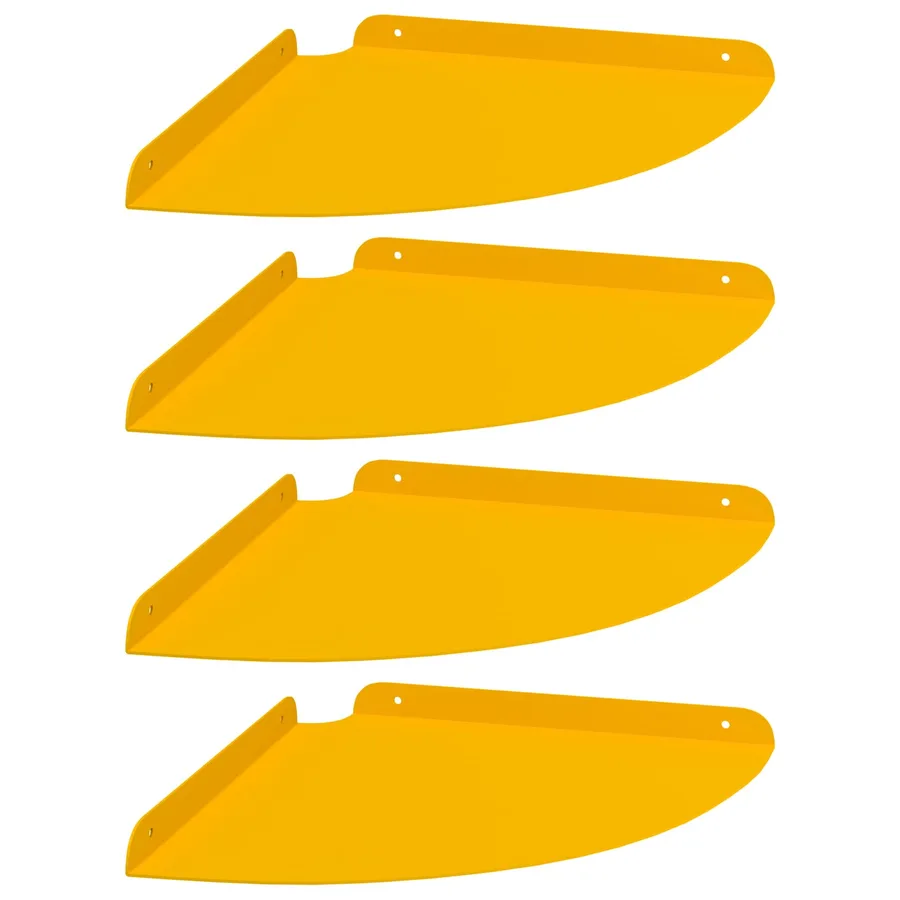 Étagère flottante 4 pcs Jaune moutarde 30 x 30 x 2 cm - 2
